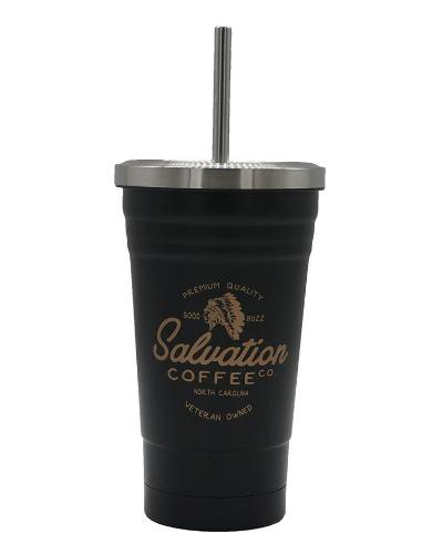 Tumbler with Steel Drinking Straw – Salvation Coffee
